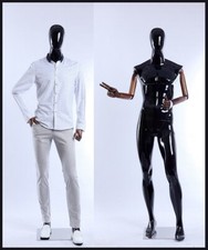  męski manekin czarny połysk HX-DM11HM drewniane ramiona ręce regulowane