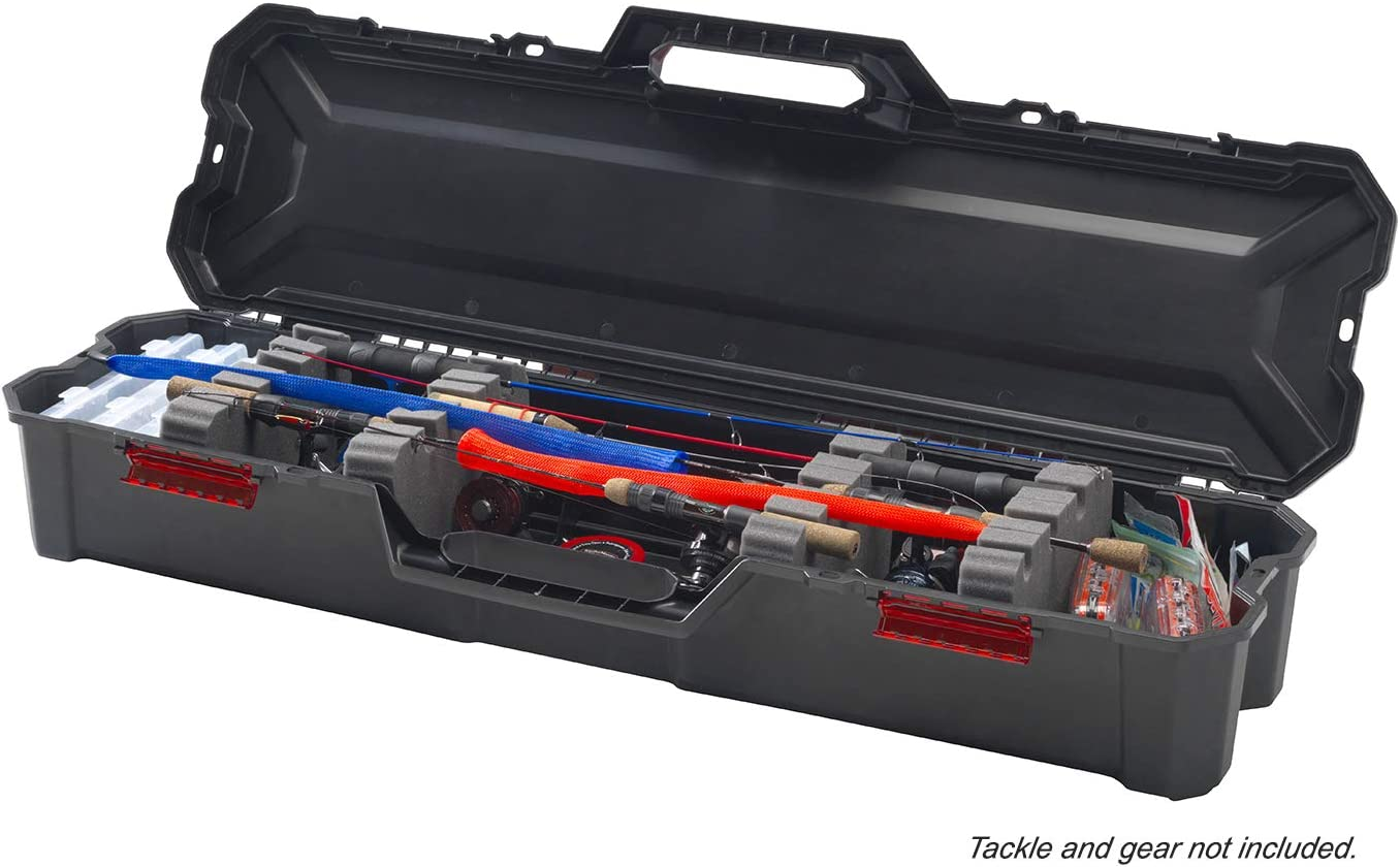 Eagle Claw Ice Fishing Rod Durable Hard Carrying Case Double Hinge