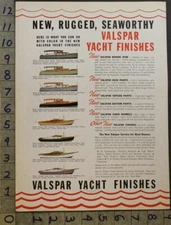 1938 VALSPAR YACHT MOTORBOAT FINISH MARINE PAINT SAILBOAT CABIN CRUISER AD 28342