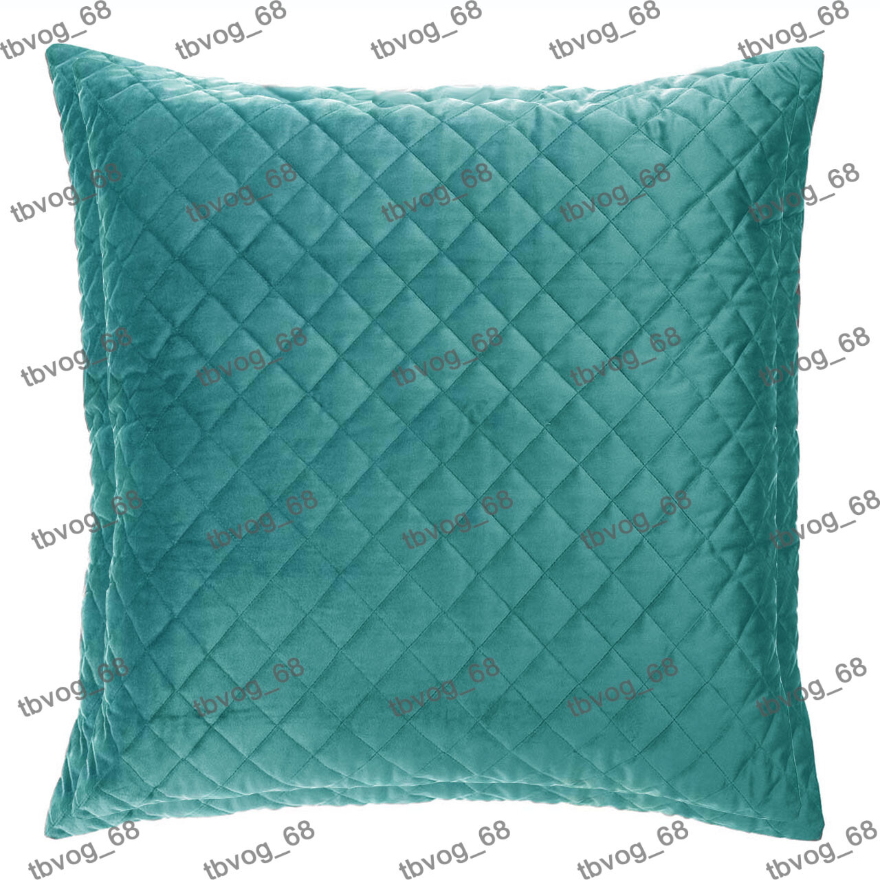 Quilted European Pillowcase Plaid Cushion Cover Grey Black Teal Red
