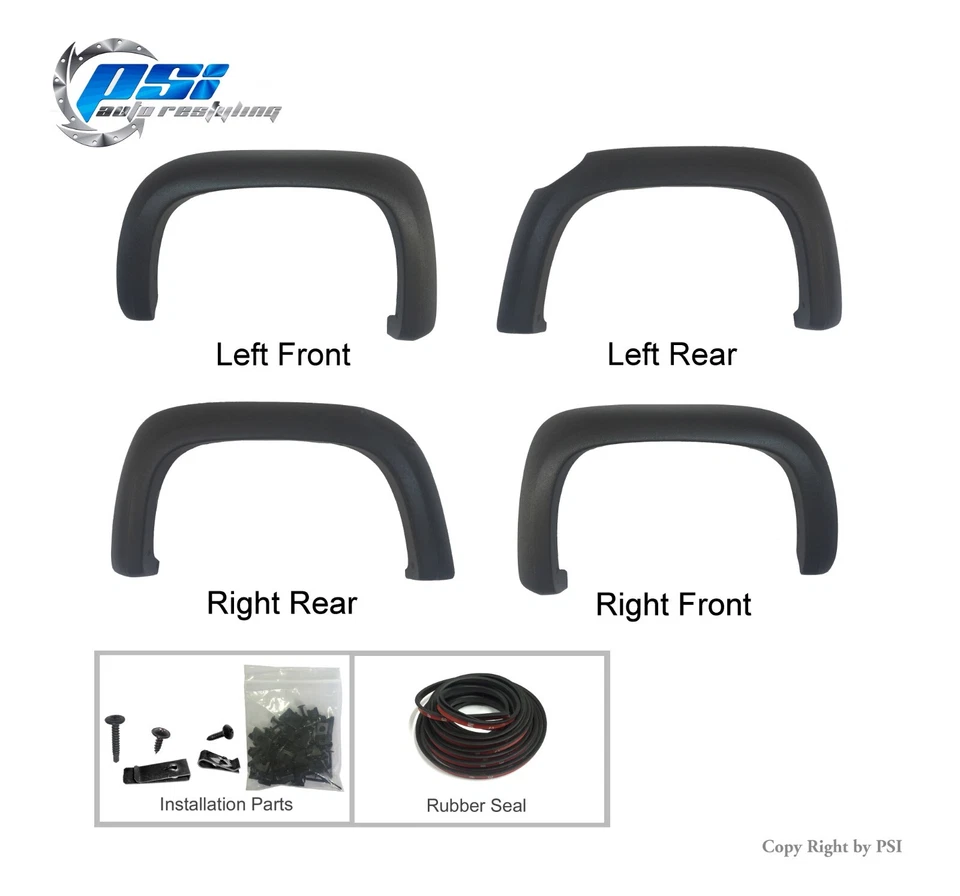 Extensión guardabarros llamaradas para Chevrolet Colorado 15-20; platón de 5'2"; texturizado Foto 2 de 4