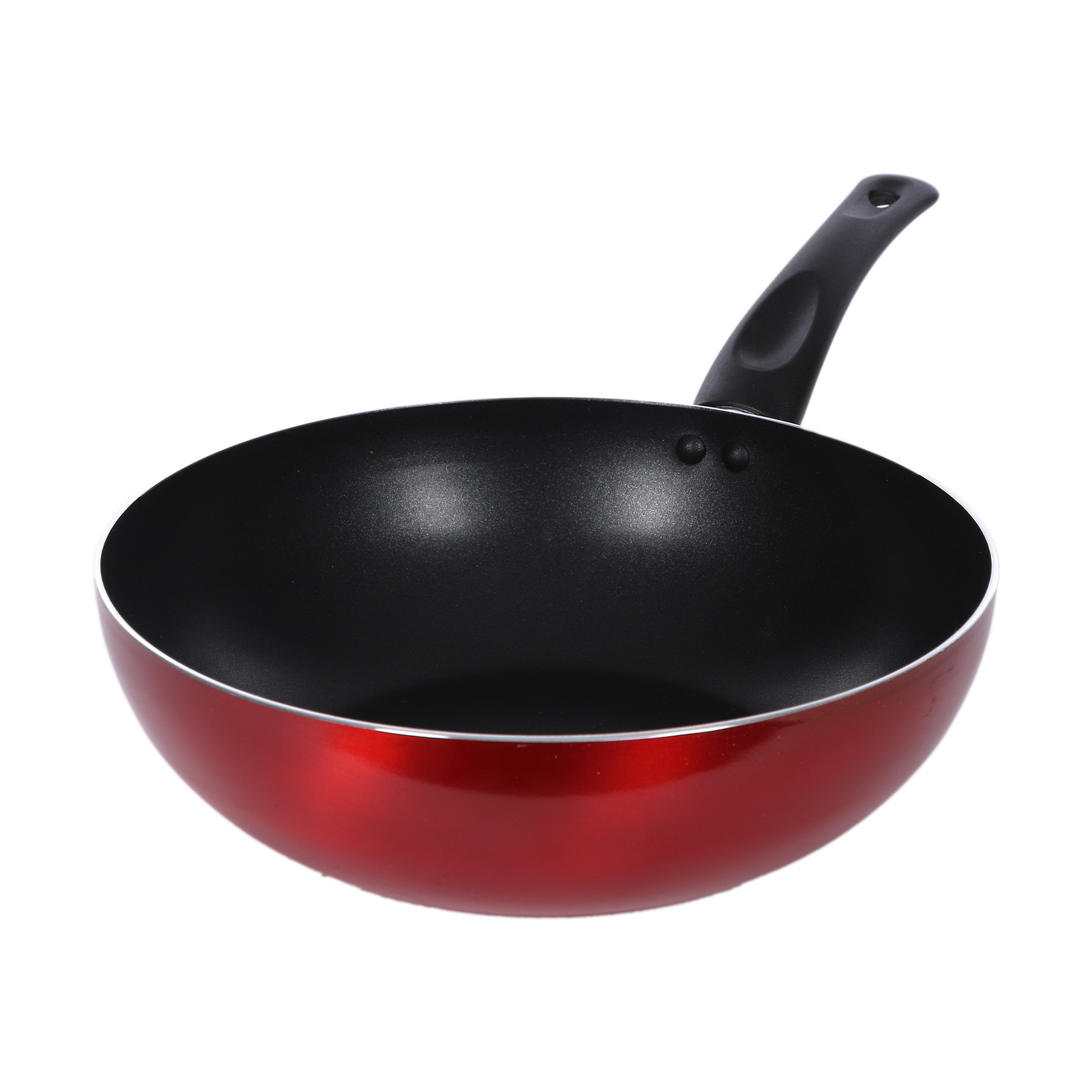 Wok induction 28cm rouge métallisé poêle asiatique tous feux