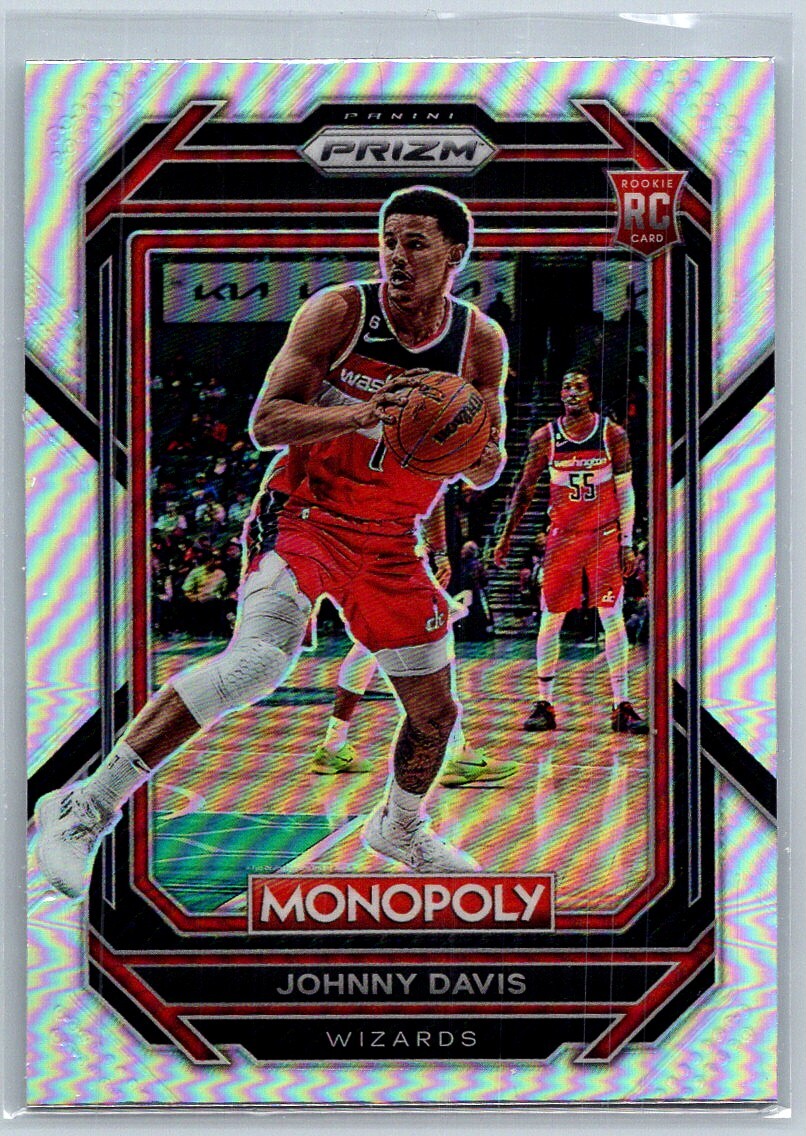 Johnny Davis 2022-23 Panini Prizm Monopoly Silver Prizms RC Rookie #90