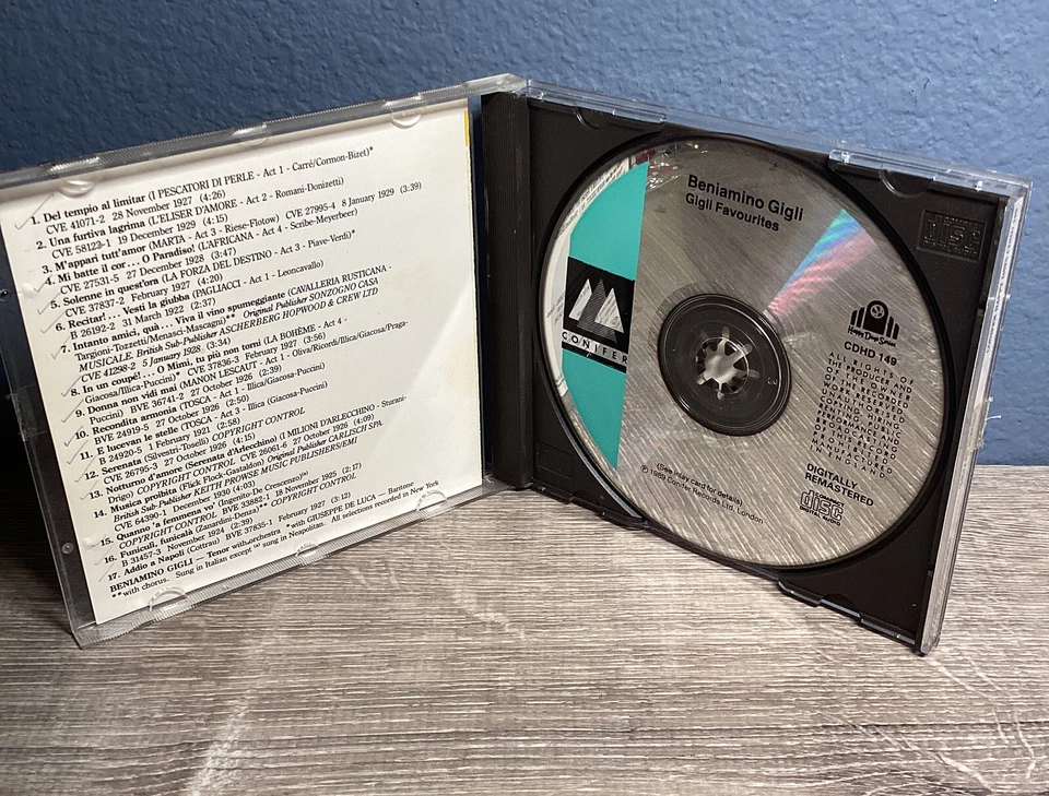 Gigli Favourites (CD, Conifer) Beniamino Gigli - RARE - Image 3 of 3