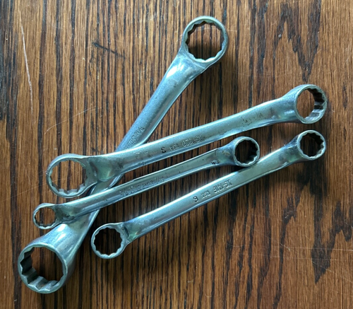 Snap-on Tools 4-piece Double Box End SAE Short Wrench Set 3/8" to 13/16" USA