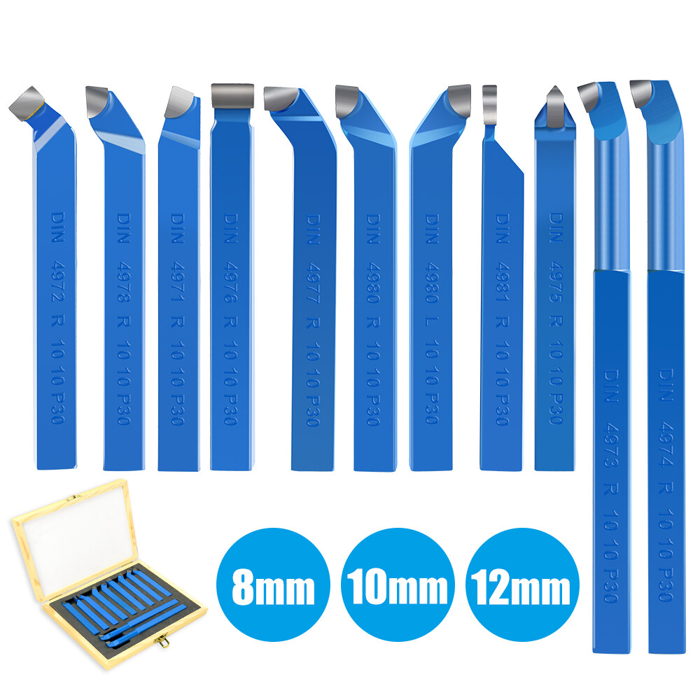 Lathe Chisel 8 10 12mm Turning Steel Lathe Turning Cutting Tool DIN 497