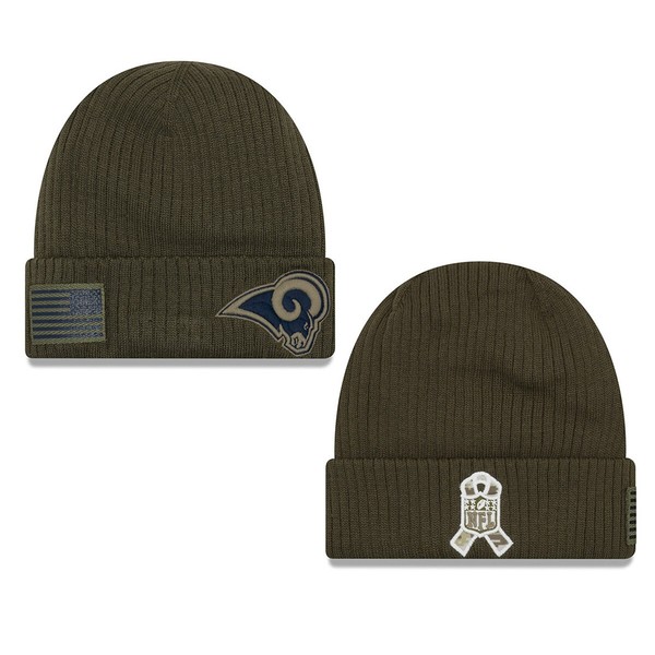 Nfl WollmüTze Los Angeles Rams Salute To Service Sts MüTze Sideline 2018 Newera-image