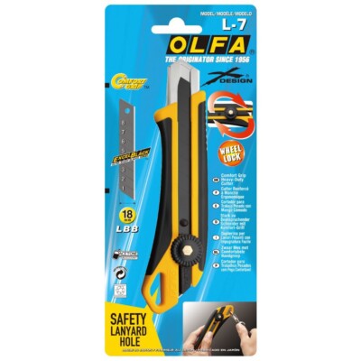 OLFA  L7 EXCEL BLACK  18mm X-DESIGN  Excellence-Familie, ultrascharfe Klinge