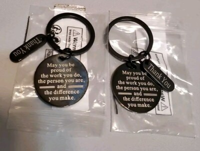 Lot of 2 - May You Be Proud of the Work You Do...Inspirational Keyring