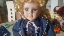 Bambola porcellana bambola ceramica  antica bambola grande 30 cm doll dolls 