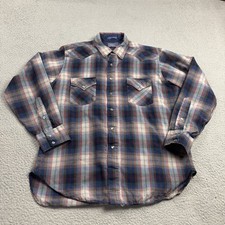 Vintage Pendleton Shirt Mens Extra Large Long Pearl Snap Wool High Grade Western