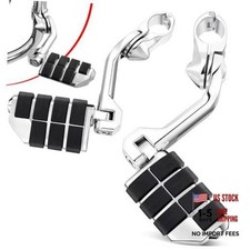 Motorcycle Adjustable Highway Footpegs Style 3 Chrome Long Angled LONG CHROME