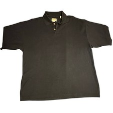Joseph  Feiss Men's Short Sleeve 72 Silk Polo Shirt Black Ribbed Sz XL preppy