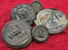EXCAVATED CIVIL WAR RELIC BUTTONS  GROUPING LOT (5) FROM GRAND ECORE