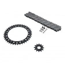 O Ring Chain and Sprocket Black for 2001-2004 Yamaha YFZ350 Banshee 12/41 104L