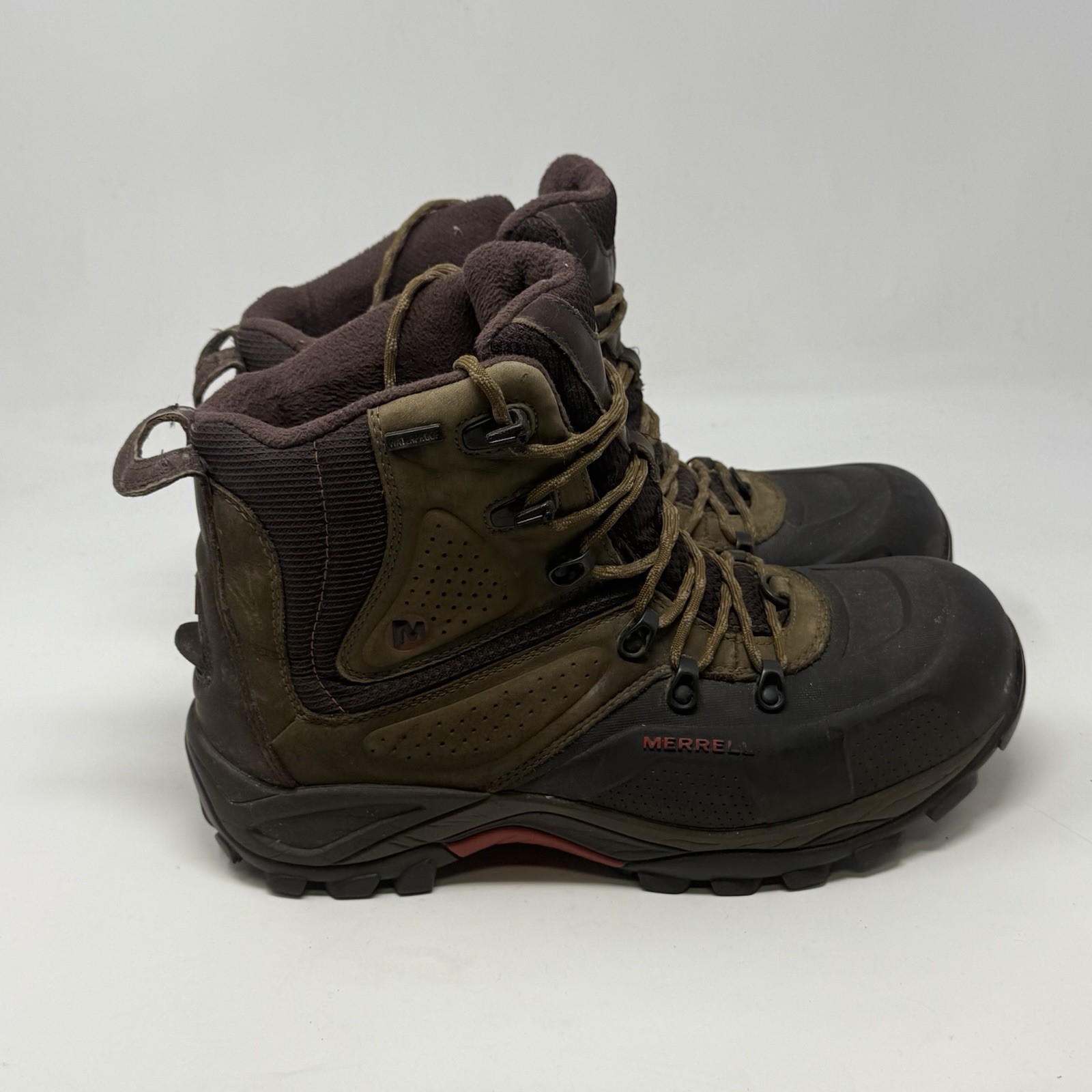 Merrell Whiteout 8 Stivali Impermeabili Uomo 10 Pelle Marrone 400 Grammi Escursionismo