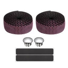 Bike Handlebar Tape PU EVA Bicycle Bar Tape with End Plugs, Pink