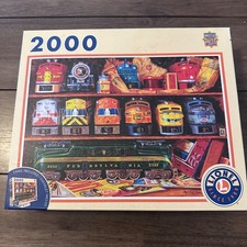 MASTER PIECES LIONEL TRAINS 2000 pc PUZZLE designed by ANGELA TROTTA THOMAS