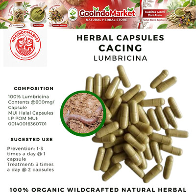 [idHerb] CAPSULES Lumbricina cacing Natural Organic Herbal Herbs WildCrafted
