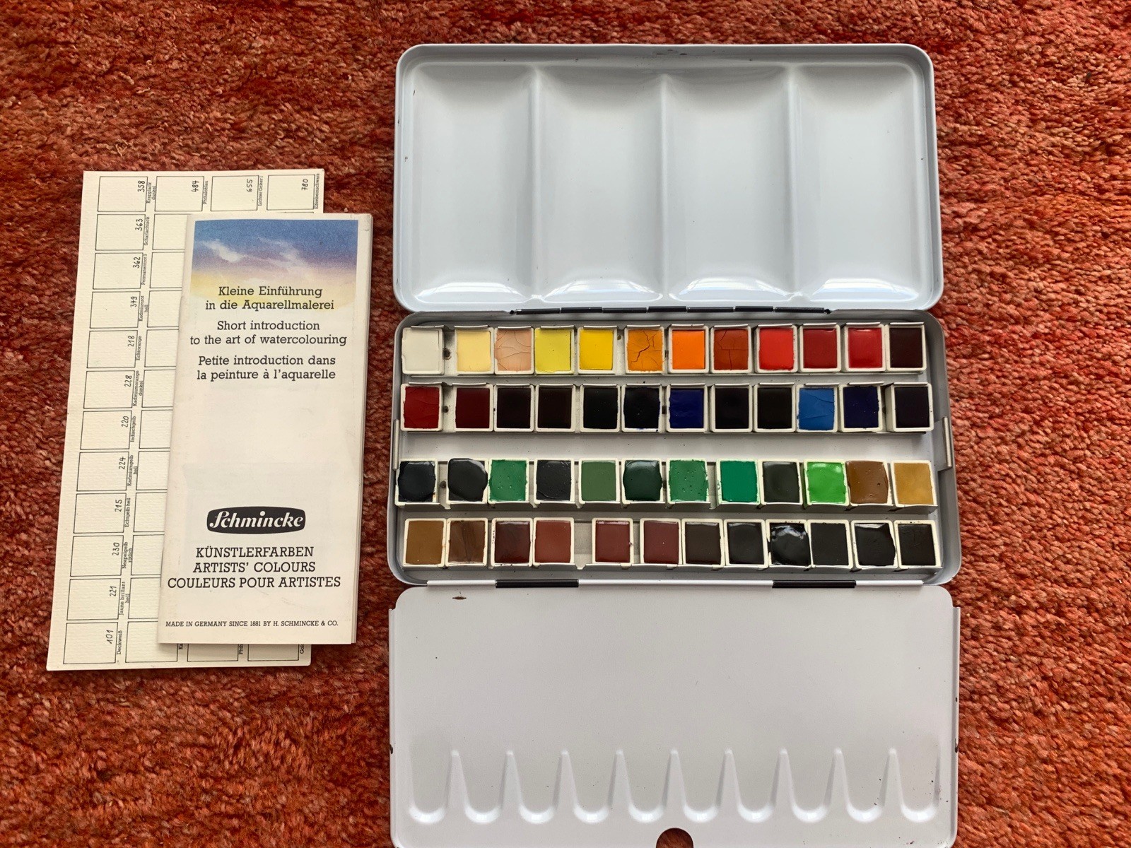 Schminke Horadam 48 Half Pans Watercolour Paint Set Metal Tin