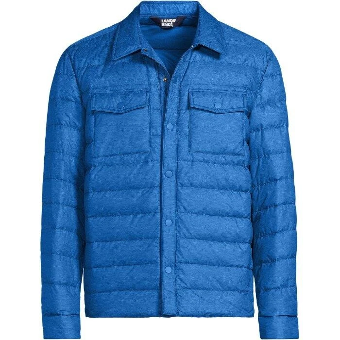 LANDS' END Tall Men's LT(42-44) Wanderweight Packable Down Shirt Jacket NWT $180