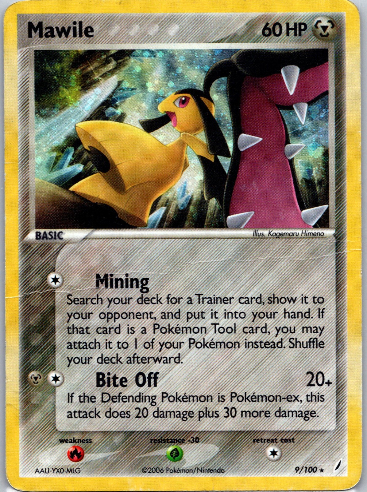 Mawile Holo Rare Crystal Guardians 9/100 HP