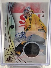 2024-25 Upper Deck SP Game Used Jeremy Swayman Jersey Auto /65 Bruins