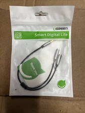 Ugreen Premium Slim 3.5mm Male to Dual Female MP3 Players(20cm) Part # 10532