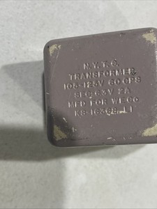 N.Y.T.C. Transformers Western Electric 105-125V  SEC:6.3V 2A KS-16368