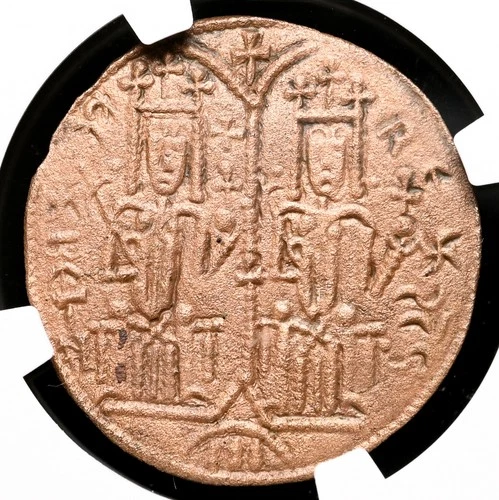 HUNGARY. Bela III. 1172-1196. Æ Follis, Byzantine type, NGC XF Details