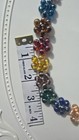 Lovely Vtg Artisan Beaded Floral Statement Necklace Colorful Glass Bead Flowers  — photo 2