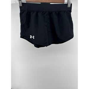 Under Armour Black Athletic Shorts Youth Medium  Mesh Side Logo Running Gym
