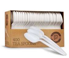 Cutlery 800 Mediumweight White Disposable Plastic Tea Spoons