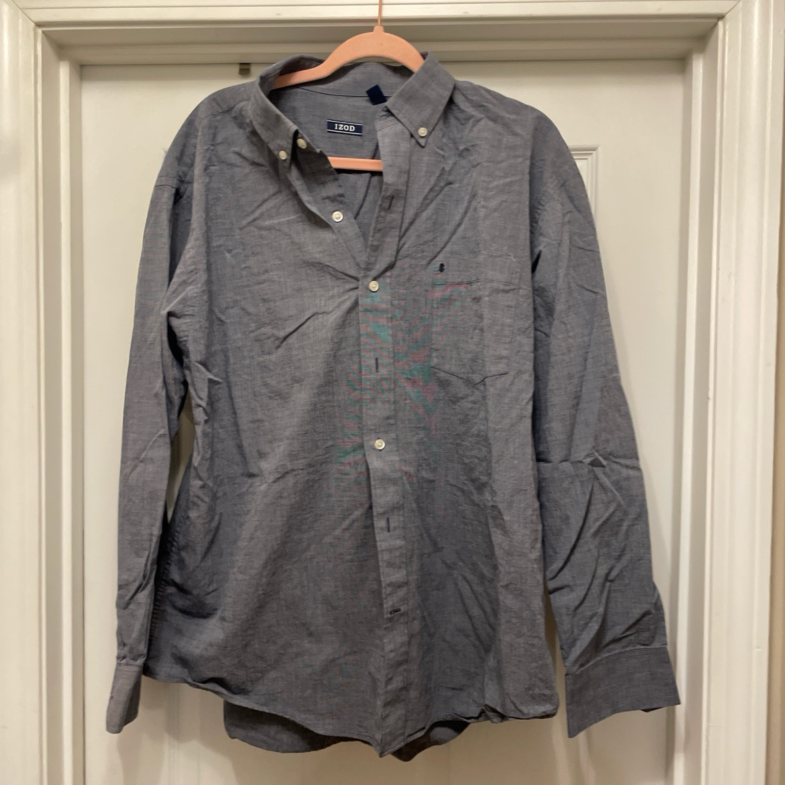 Izod Gray Button Down  XL - image 2
