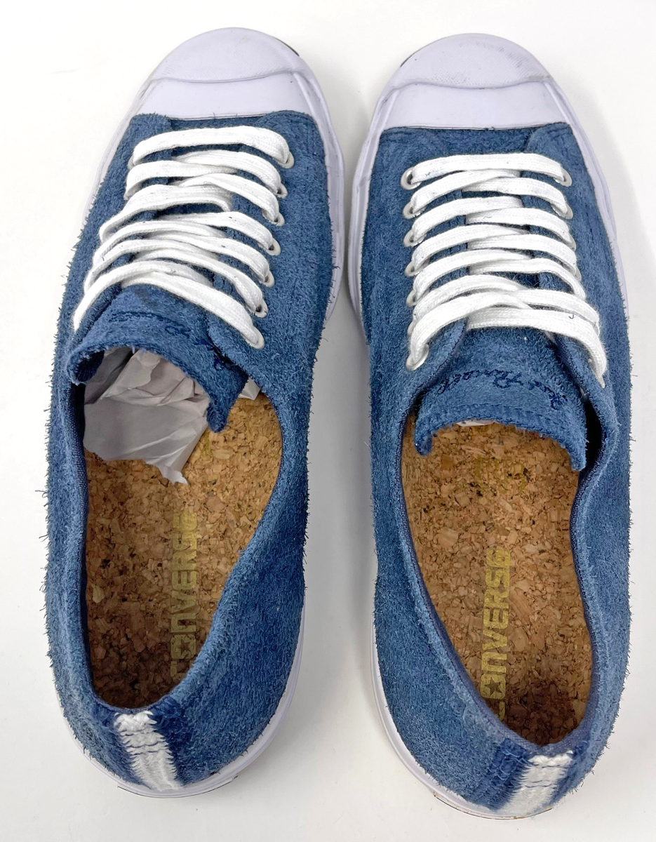 Converse Jack Purcell Blue Suede Leather Low Top Sneakers 149940C