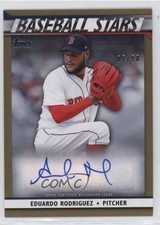 2020 Topps Update Baseball Stars Gold 7/50 Eduardo Rodriguez #BSA-ER Auto 11tc