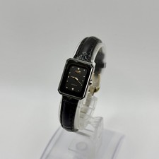 Reloj de cuarzo para dama Rado DiaStar 153.1016.3 esfera negra vintage Japón