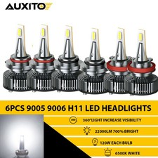 9005 9006 9003 H4 9008 9007 9012 H7 H13 H11 LED Headlight 6500K White Fog Lights