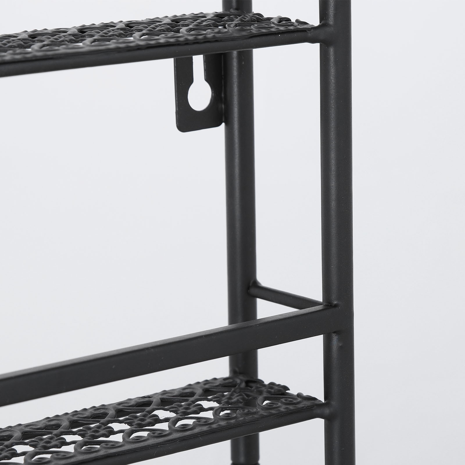 6 TIER Metal Nail Polish Racks Organizer Shelf Black for Home Salon Business Spa