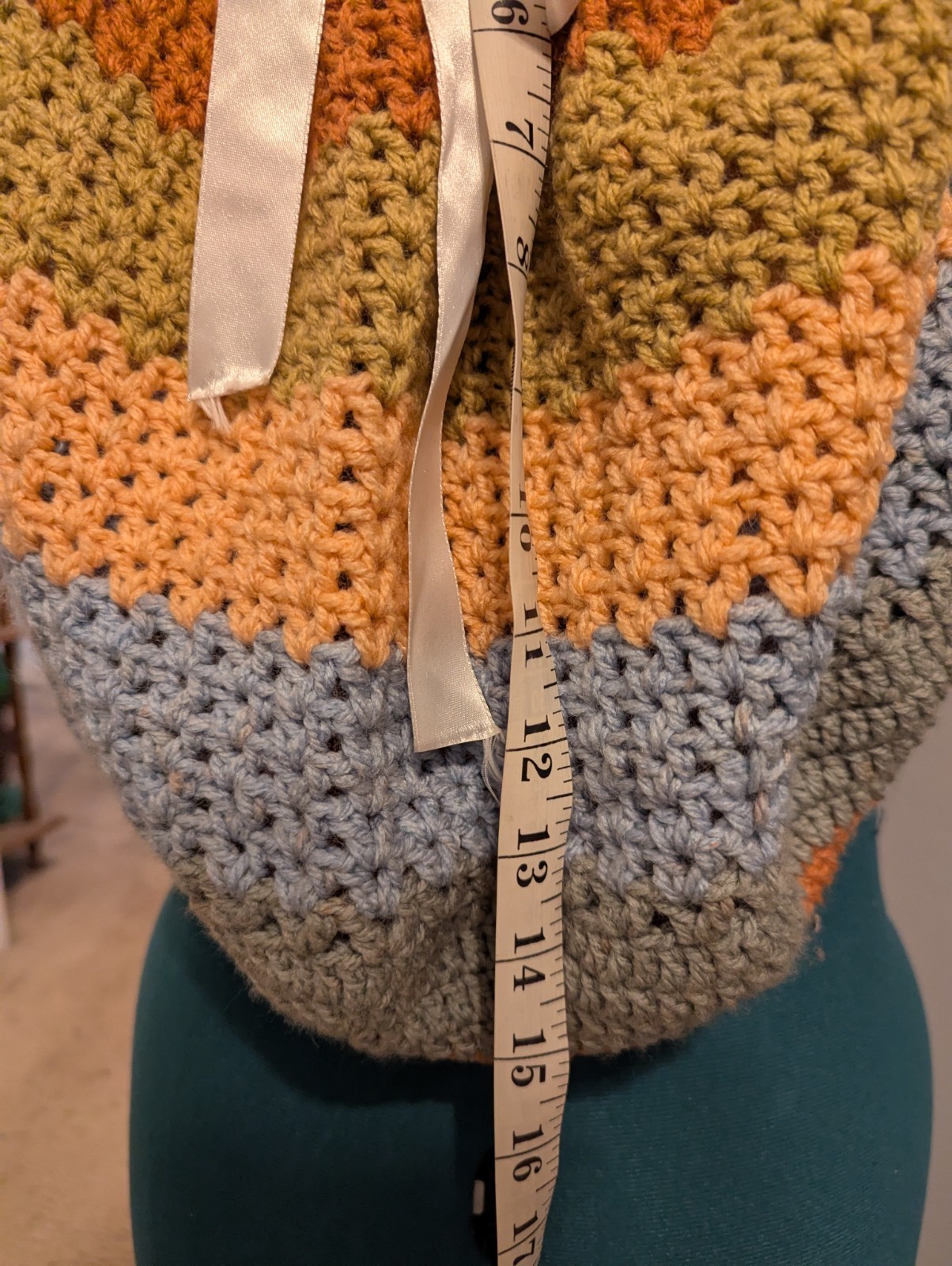 Crochet Handmade Drawstring Backpack - image 5