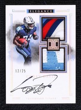 2017 Panini Impeccable Helmet & Nameplate 12/25 Corey Davis #103 Auto 0q5m