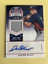 2015 Panini USA Baseball #43 Jacob Blas Game Gear Materials #/98 Auto