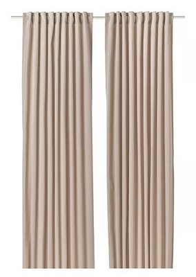 2x Ikea Vorhang SANELA Samt beige