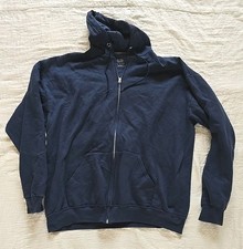 Fruit of the Loom Mens Full-Zip Hooded Sweatshirt 2XL Navy Blue