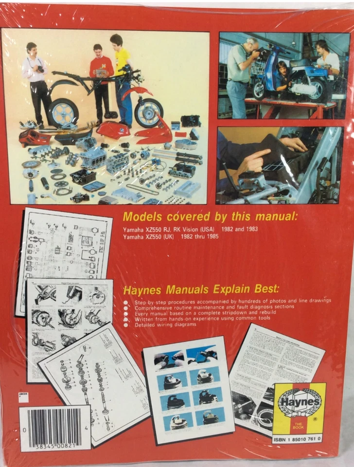 NEW - Haynes Manual 821 - Yamaha XZ550 Vision V-Twins UK 82-85 Paperback - Image 3 of 4