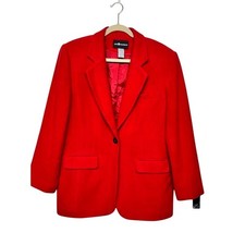 Vintage Sag Harbor Wool Blazer Red Women's Size 10,preppy,old money,business