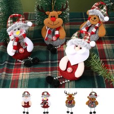 Cute Cloth Snowman Tree Pendant Elk Santa Claus Merry Christmas Ornament Hanging