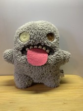 Fuggler Oobah Boogah Ugly Monster Grey Soft Plush Cuddly Toy 8" With Teeth Cute