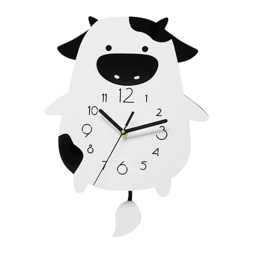 Wall Clock in Cow Shape for Kitchen And Cafe Decor - Picture 4 of 5