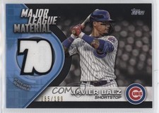 2021 Topps Major League Materials Black 85/199 Javier Baez #MLM-JB 1p5